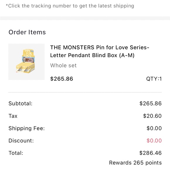 Pop Mart Labubu Pin for Love Letter Pendant-I - Picture 7 of 8